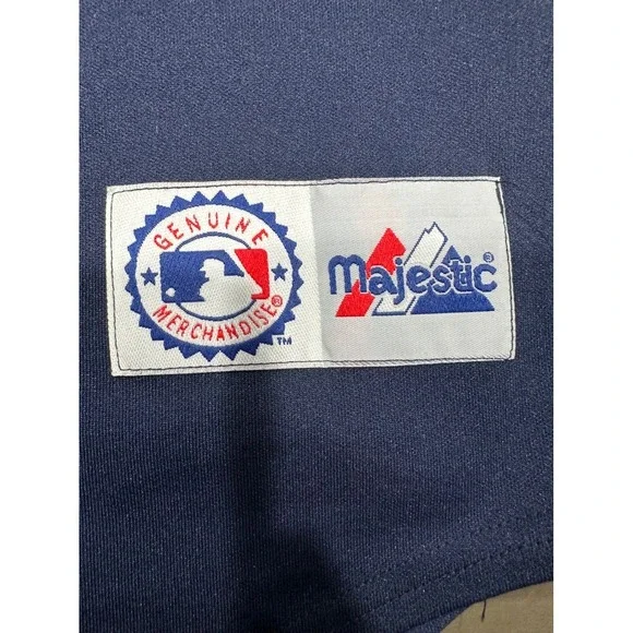 Vintage‎ Majestic Cleveland Indians Eddie Murray 33 Navy Baseball Jersey Mens XL - Picture 2 of 12